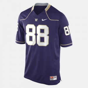 For Men's #88 College Football Purple Embroidery UW Huskies Jersey 232544-348