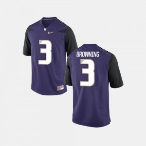 UW Huskies Jake Browning Jersey College Purple For Men College Football #3 185613-713