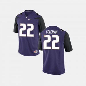 For Men #22 Stitched Purple UW Huskies Lavon Coleman Jersey College Football 967591-504