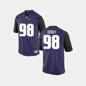 UW Huskies Will Dissly Jersey Stitched Purple College Football #98 Mens 213272-639