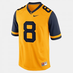 Stitched West Virginia Karl Joseph Jersey #8 Gold College Football Youth(Kids) 342142-582