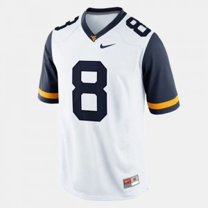 Mens College Football Stitched White West Virginia Karl Joseph Jersey #8 675750-886