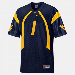 Kids West Virginia Mountaineers Tavon Austin Jersey Stitched #1 Blue College Football 370645-334