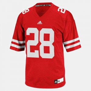 College #28 For Kids College Football Red Wisconsin Badgers Montee Ball Jersey 524032-958