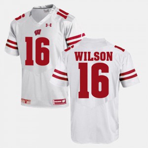 #16 Mens Stitch White Alumni Football Game Badgers Russell Wilson Jersey 696078-167