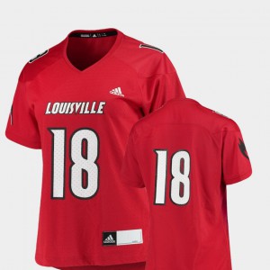 Replica College Football #18 Cardinal Jersey Red For Women College 432912-587