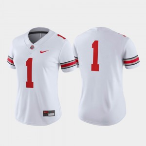 Game OSU Jersey College Football For Women Player #1 White 114245-186