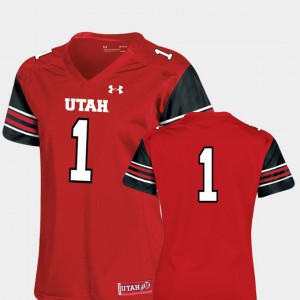 College For Women's Utah Jersey #1 College Football Finished Replica Red 464688-318