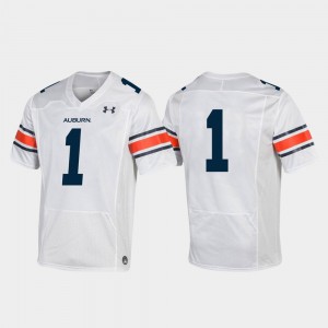 #1 Football 2019 AU Jersey Official Kids White Replica 425565-875