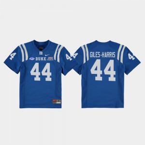 2018 Independence Bowl #44 College Football Game Blue Devils Joe Giles-Harris Jersey Royal Youth Stitch 520124-280