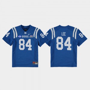 High School College Football Game 2018 Independence Bowl Duke University Trevon Lee Jersey Royal #84 Youth 854681-697