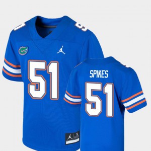 #51 Florida Brandon Spikes Jersey College Football Youth(Kids) Game Player Royal 882546-425