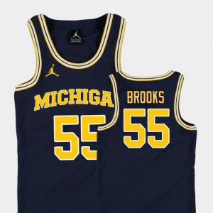 Navy Michigan Eli Brooks Jersey Replica #55 Youth High School College Basketball Jordan 259395-890