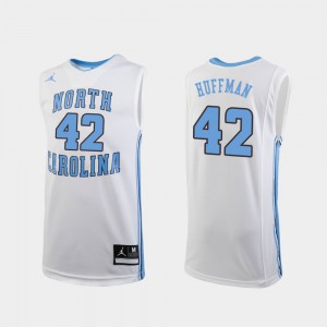 North Carolina Brandon Huffman Jersey Replica For Kids White #42 College Basketball Stitch 504064-744
