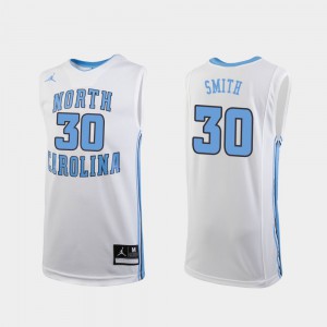 Replica #30 College Basketball University White North Carolina K.J. Smith Jersey Youth(Kids) 264510-336