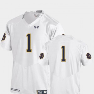 University of Notre Dame Jersey White Kids College Football Team Replica #1 Official 546153-858