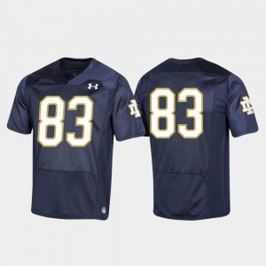 Navy #83 University Replica College Football 2019 Notre Dame Jersey Youth 544226-486
