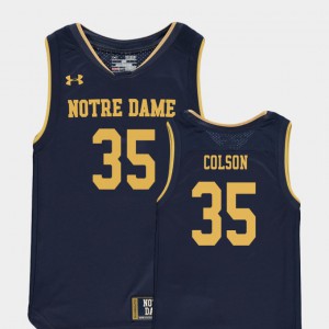 Embroidery University of Notre Dame Bonzie Colson Jersey #35 Navy Replica College Basketball Special Games Kids 788628-193