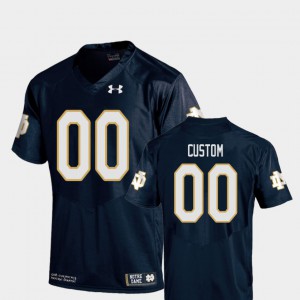 University of Notre Dame Customized Jersey #00 College Football Navy Youth Alumni Replica 546298-209