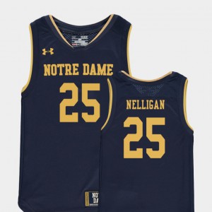 NCAA College Basketball Special Games ND Liam Nelligan Jersey Replica Navy #25 For Kids 562765-464