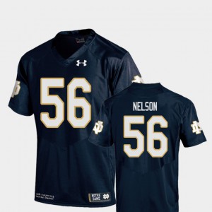 Irish Quenton Nelson Jersey Youth #56 Player Navy College Football Replica 892344-402