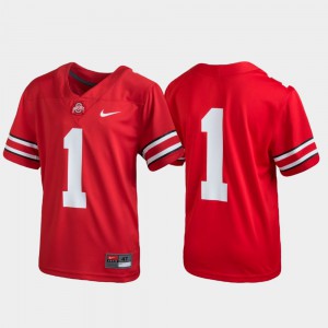 Scarlet Player Untouchable Youth(Kids) Ohio State Buckeyes Jersey Football #1 890127-487