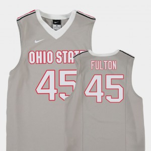College Basketball #45 Gray Youth(Kids) Replica Ohio State Connor Fulton Jersey Stitch 799384-883