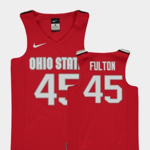 Replica Red College Basketball Youth(Kids) Stitch Ohio State Buckeyes Connor Fulton Jersey #45 355206-258