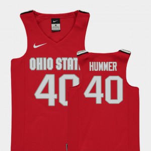 #40 Ohio State Buckeye Daniel Hummer Jersey Replica Red Youth College Basketball Alumni 557604-216