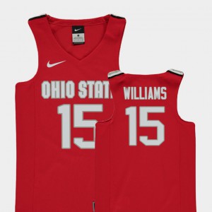 Red NCAA Replica OSU Kam Williams Jersey #15 College Basketball For Kids 939845-272