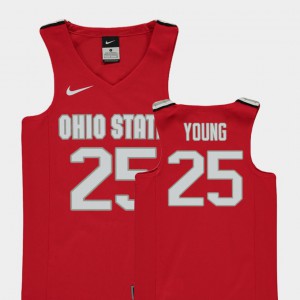 Replica Ohio State Kyle Young Jersey University College Basketball #25 Red Youth 524273-548
