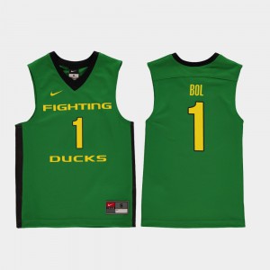 Player Oregon Ducks Bol Bol Jersey College Basketball Green Youth(Kids) Replica #1 140001-994