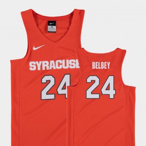 Stitch For Kids College Basketball #24 Replica Syracuse Shaun Belbey Jersey Orange 526953-416