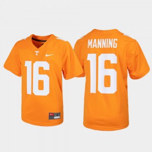 For Kids Tennessee Vols Peyton Manning Jersey #16 Stitched Tennessee Orange Alumni Football Game 281723-592