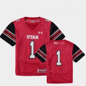 Red College Football Stitched Finished Replica Utes Jersey #1 Youth(Kids) 864937-637