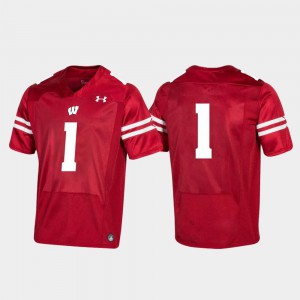 For Kids High School Football 2019 Replica Red #1 Badger Jersey 868046-333